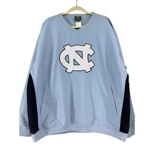 NC Tarheels Knights Apparel V-Neck Long Sleeve Lined Pullover Men XL Blue NWOT
